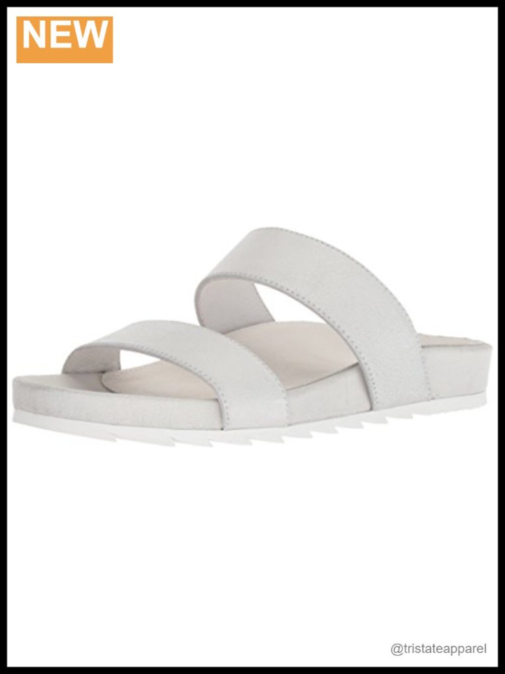 Womens Silver Cracked Leather Slide Sandals Slingback Flat Open Toe Slip On